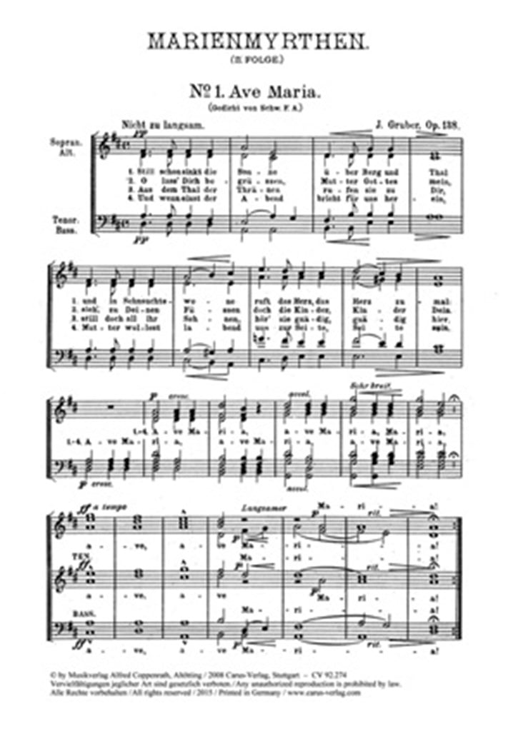 Gruber: Marienmyrthen